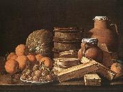 MELeNDEZ, Luis Still Life with Oranges and Walnuts ag Norge oil painting reproduction